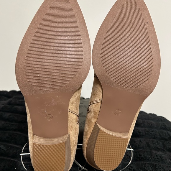 Tan Ankle Boots with Studded Detailing - Picture 5 of 5